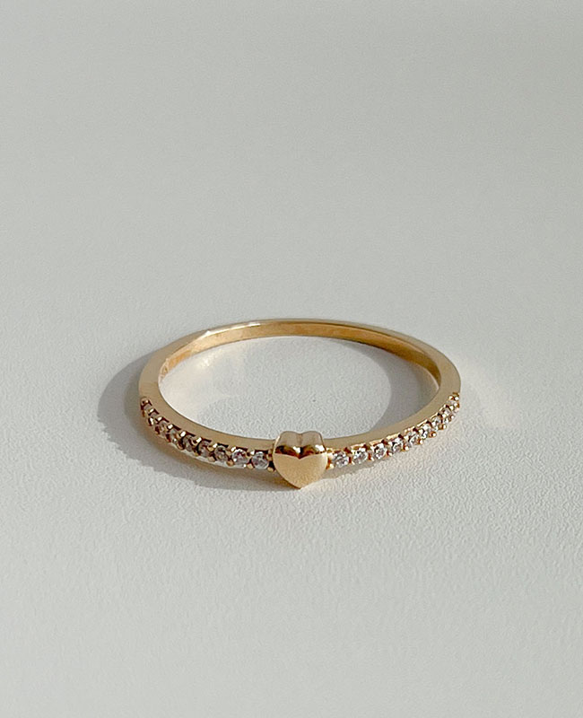 [14k gold] 하모니 큐빅 반지 (2color)